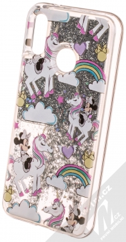 Disney Sand Minnie Mouse a Jednorožec 037 ochranný kryt s přesýpacím efektem třpytek s motivem pro Huawei P20 Lite průhledná stříbrná (transparent silver) animace 1