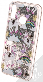 Disney Sand Minnie Mouse a Jednorožec 037 ochranný kryt s přesýpacím efektem třpytek s motivem pro Huawei P20 Lite průhledná stříbrná (transparent silver) animace 2