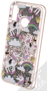 Disney Sand Minnie Mouse a Jednorožec 037 ochranný kryt s přesýpacím efektem třpytek s motivem pro Huawei P20 Lite průhledná stříbrná (transparent silver) animace 3