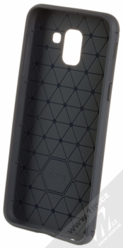 Forcell Carbon ochranný kryt pro Samsung Galaxy J6 (2018) šedomodrá (graphite) zepředu