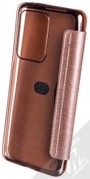 Forcell Electro Book flipové pouzdro pro Samsung Galaxy S20 Ultra růžově zlatá (rose gold) zezadu