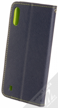 Forcell Fancy Book flipové pouzdro pro Samsung Galaxy M10 modrá limetkově zelená (blue lime) zezadu