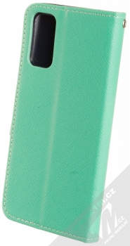 Forcell Fancy Book flipové pouzdro pro Samsung Galaxy S20 mátově zelená modrá (mint blue) zezadu