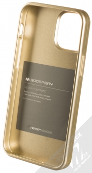 Goospery Jelly Case TPU ochranný kryt pro Apple iPhone 12 mini zlatá (gold) zepředu