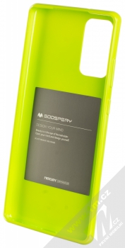 Goospery Jelly Case TPU ochranný kryt pro Samsung Galaxy Note 20 limetkově zelená (lime green) zepředu