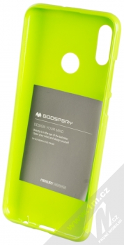 Goospery Jelly Case TPU ochranný silikonový kryt pro Huawei P Smart (2019) limetkově zelená (lime green) zepředu