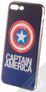 Marvel Kapitán Amerika 001 TPU pokovený ochranný silikonový kryt s motivem pro Apple iPhone 7 Plus, iPhone 8 Plus modrá stříbrná (blue silver)