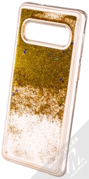 Sligo Liquid Glitter Full ochranný kryt s přesýpacím efektem třpytek pro Samsung Galaxy S10 zlatá (gold) animace 1