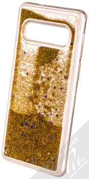 Sligo Liquid Glitter Full ochranný kryt s přesýpacím efektem třpytek pro Samsung Galaxy S10 zlatá (gold) animace 4