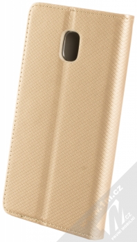 Sligo Smart Magnet flipové pouzdro pro Samsung Galaxy J3 (2017) zlatá (gold) zezadu