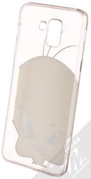 Warner Bros Looney Tunes Tweety 002 TPU ochranný silikonový kryt s motivem pro Samsung Galaxy J6 (2018) průhledná (transparent) zepředu