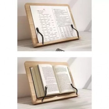 1Mcz Dřevěný stojánek na knihu ke čtení, stojan na tablet nebo notebook béžová (beige)