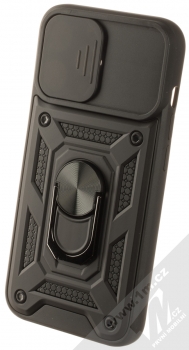 1Mcz Armor CamShield odolný ochranný kryt s držákem na prst pro Apple iPhone 13 Pro černá (black)