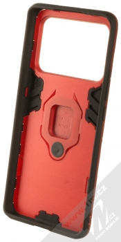 1Mcz Armor Ring odolný ochranný kryt s držákem na prst pro Xiaomi Mi 11 Ultra červená (red) zepředu