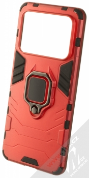 1Mcz Armor Ring odolný ochranný kryt s držákem na prst pro Xiaomi Mi 11 Ultra červená (red)