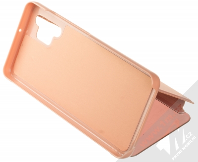 1Mcz Clear View flipové pouzdro pro Samsung Galaxy A32 růžová (pink) stojánek
