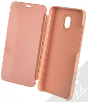 1Mcz Clear View flipové pouzdro pro Xiaomi Redmi 8A růžová (pink) otevřené