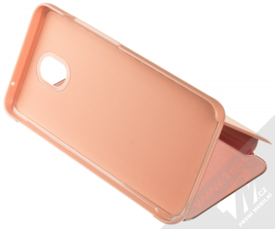 1Mcz Clear View flipové pouzdro pro Xiaomi Redmi 8A růžová (pink) stojánek