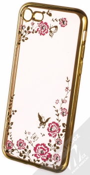 1Mcz Diamond Flower TPU ochranný kryt pro Apple iPhone 7, iPhone 8, iPhone SE (2020) zlatá (gold)