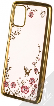 1Mcz Diamond Flower TPU ochranný kryt pro Samsung Galaxy M31s zlatá (gold)