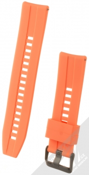 1Mcz Dvojka Silikonový sportovní řemínek s univerzální osičkou 22mm oranžová (orange)