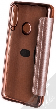 1Mcz Electro Book flipové pouzdro pro Huawei Y6p růžově zlatá (rose gold) zezadu