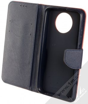 1Mcz Fancy Book flipové pouzdro pro Xiaomi Redmi Note 9T červená modrá (red blue) otevřené