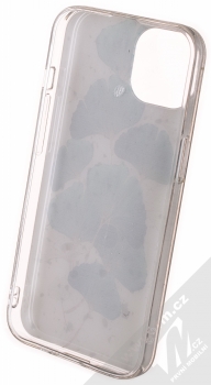 1Mcz Gold Glam Lístky TPU ochranný kryt pro Apple iPhone 13 bílá zelená (white green) zepředu