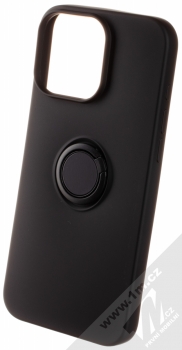 1Mcz Grip Ring ochranný kryt s držákem na prst pro Apple iPhone 16 Pro Max černá (black)