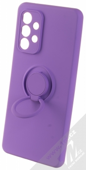 1Mcz Grip Ring Skinny ochranný kryt s držákem na prst pro Samsung Galaxy A53 5G fialová (violet) držák