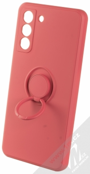 1Mcz Grip Ring Skinny ochranný kryt s držákem na prst pro Samsung Galaxy S21 FE růžová (bubblegum pink) držák