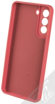 1Mcz Grip Ring Skinny ochranný kryt s držákem na prst pro Samsung Galaxy S21 FE růžová (bubblegum pink) zepředu