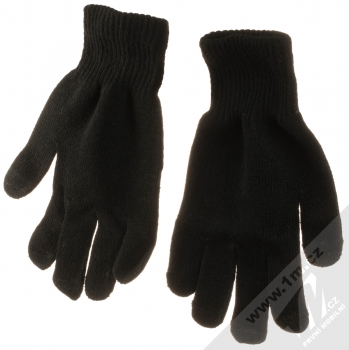 1Mcz iGlove Basic pletené rukavice pro kapacitní dotykový displej černá (black) dlaň rukou