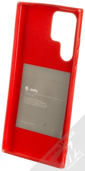 1Mcz Jelly TPU ochranný kryt pro Samsung Galaxy S22 Ultra 5G červená (red) zepředu