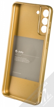 1Mcz Jelly TPU ochranný kryt pro Samsung Galaxy S21 Plus zlatá (gold) zepředu