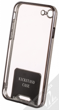 1Mcz Lux Kickstand ochranný kryt pro Apple iPhone 7, iPhone 8, iPhone SE (2020), iPhone SE (2022) černá (black) zepředu