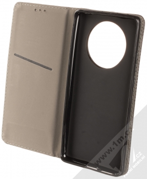 1Mcz Magnet Book Color flipové pouzdro pro Huawei Mate 40 Pro, Mate 40 Pro Plus černá (black) otevřené