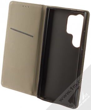 1Mcz Magnet Book Color flipové pouzdro pro Samsung Galaxy S24 Ultra černá (black) otevřené