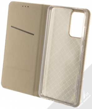 1Mcz Magnet Book flipové pouzdro pro Samsung Galaxy A72, Galaxy A72 5G zlatá (gold) otevřené