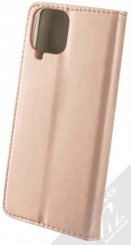 1Mcz Magnetic Book flipové pouzdro pro Samsung Galaxy M53 5G růžově zlatá (rose gold) zezadu