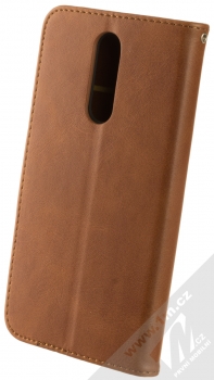 1Mcz Porter Book flipové pouzdro pro Xiaomi Redmi 8 hnědá (brown) zezadu