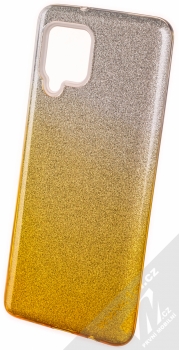 1Mcz Shining Duo TPU třpytivý ochranný kryt pro Samsung Galaxy A42 5G stříbrná zlatá (silver gold)