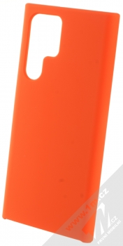 1Mcz Silicone ochranný kryt pro Samsung Galaxy S22 Ultra 5G mrkvově oranžová (carrot orange)