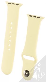 1Mcz Silikonový sportovní řemínek pro Apple Watch 38mm, Watch 40mm pastelově žlutá (pastel yellow)