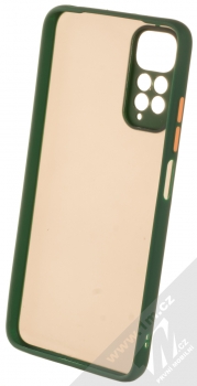 1Mcz Solid Bumper ochranný kryt pro Xiaomi Redmi Note 11 (Global version), Redmi Note 11S (Global version) tmavě zelená (dark green) zepředu