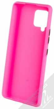 1Mcz Solid TPU ochranný kryt pro Samsung Galaxy A42 5G sytě růžová (hot pink) zepředu