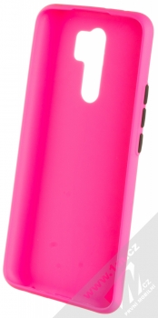 1Mcz Solid TPU ochranný kryt pro Xiaomi Redmi 9 sytě růžová (hot pink) zepředu