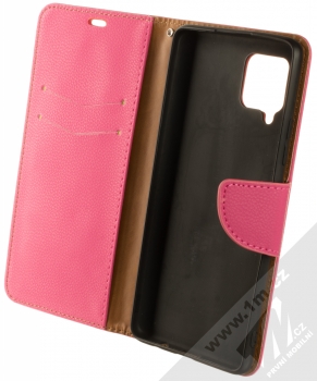 1Mcz Stranding Book flipové pouzdro pro Samsung Galaxy A42 5G sytě růžová (hot pink) otevřené