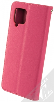 1Mcz Stranding Book flipové pouzdro pro Samsung Galaxy A42 5G sytě růžová (hot pink) zezadu