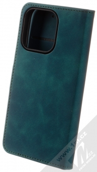 1Mcz Velvet Book flipové pouzdro pro Apple iPhone 16 Pro tmavě zelená (dark green) zezadu